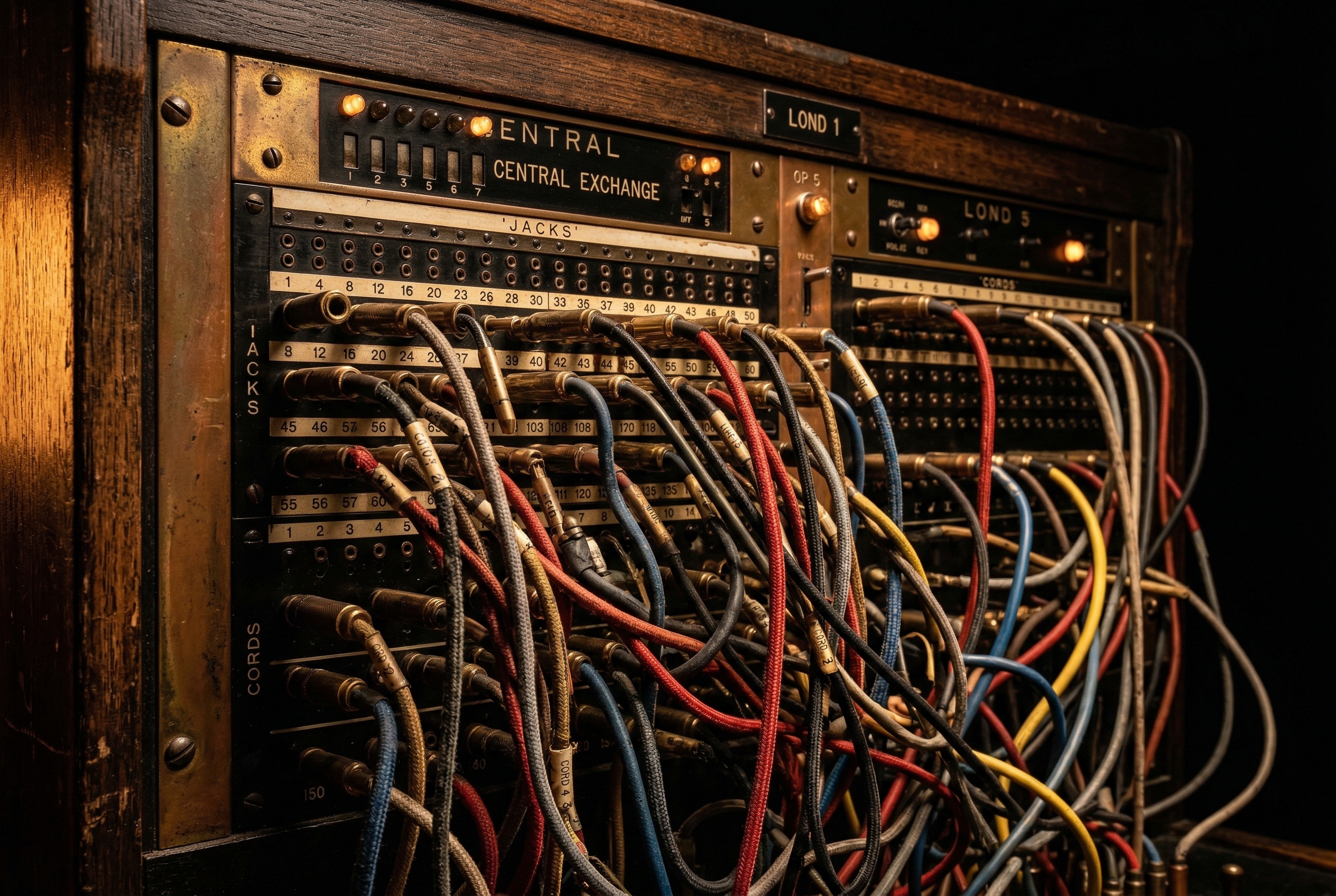 Telephone switchboard — manual routing